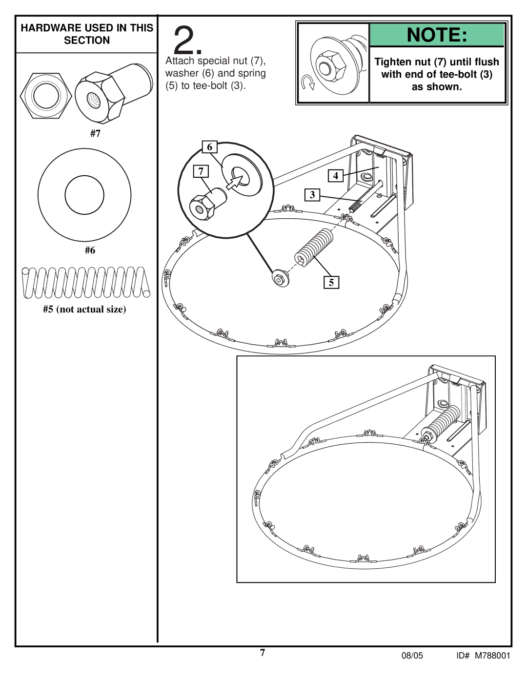 Huffy Pro Slam Rim manual Hardware Used in this Section 