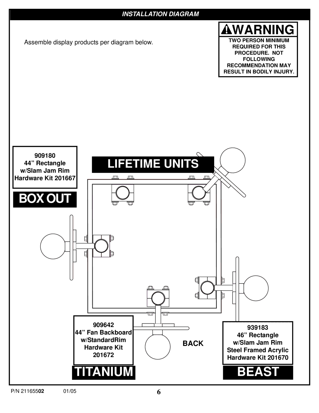 Huffy RC1200 manual Installation Diagram, Assemble display products per diagram below 