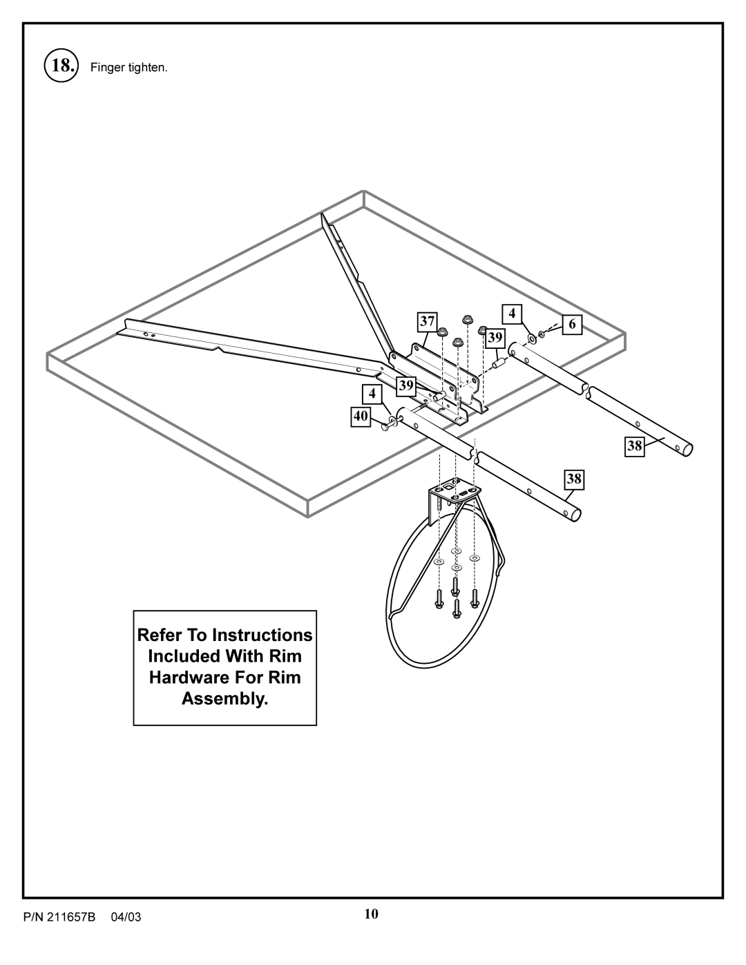 Huffy RC5200, RC9200, RC2000MK2, RC3200 manual Finger tighten 