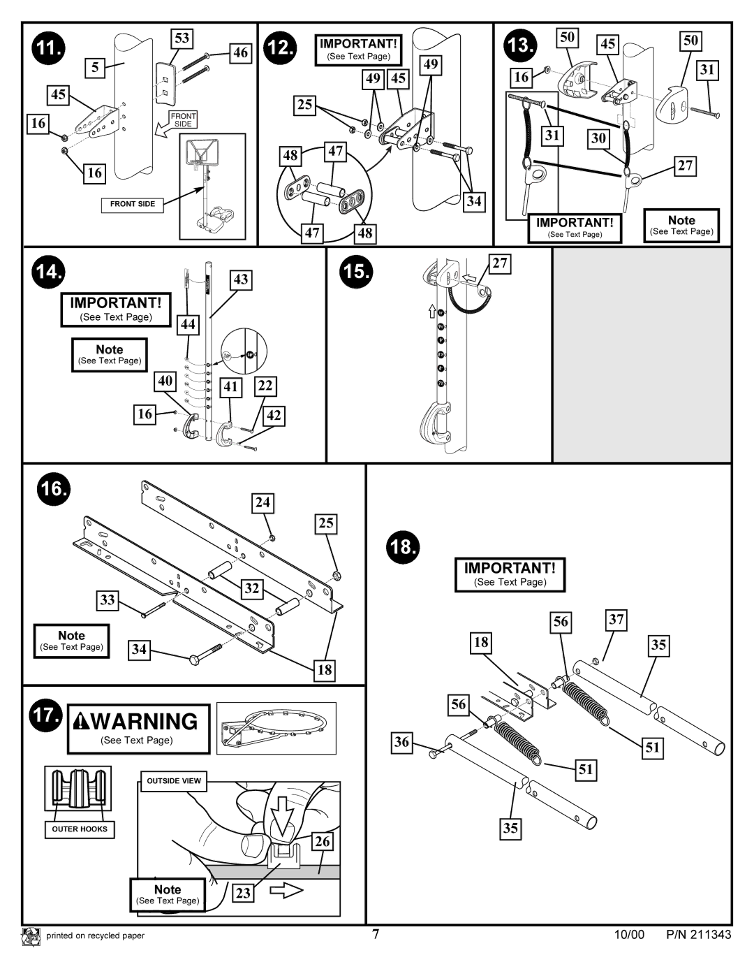 Huffy SA3214, SA3224, SA3226, SA3245, SA3244, SA3246, SA3225, SA3216, SA3215 manual See Text 