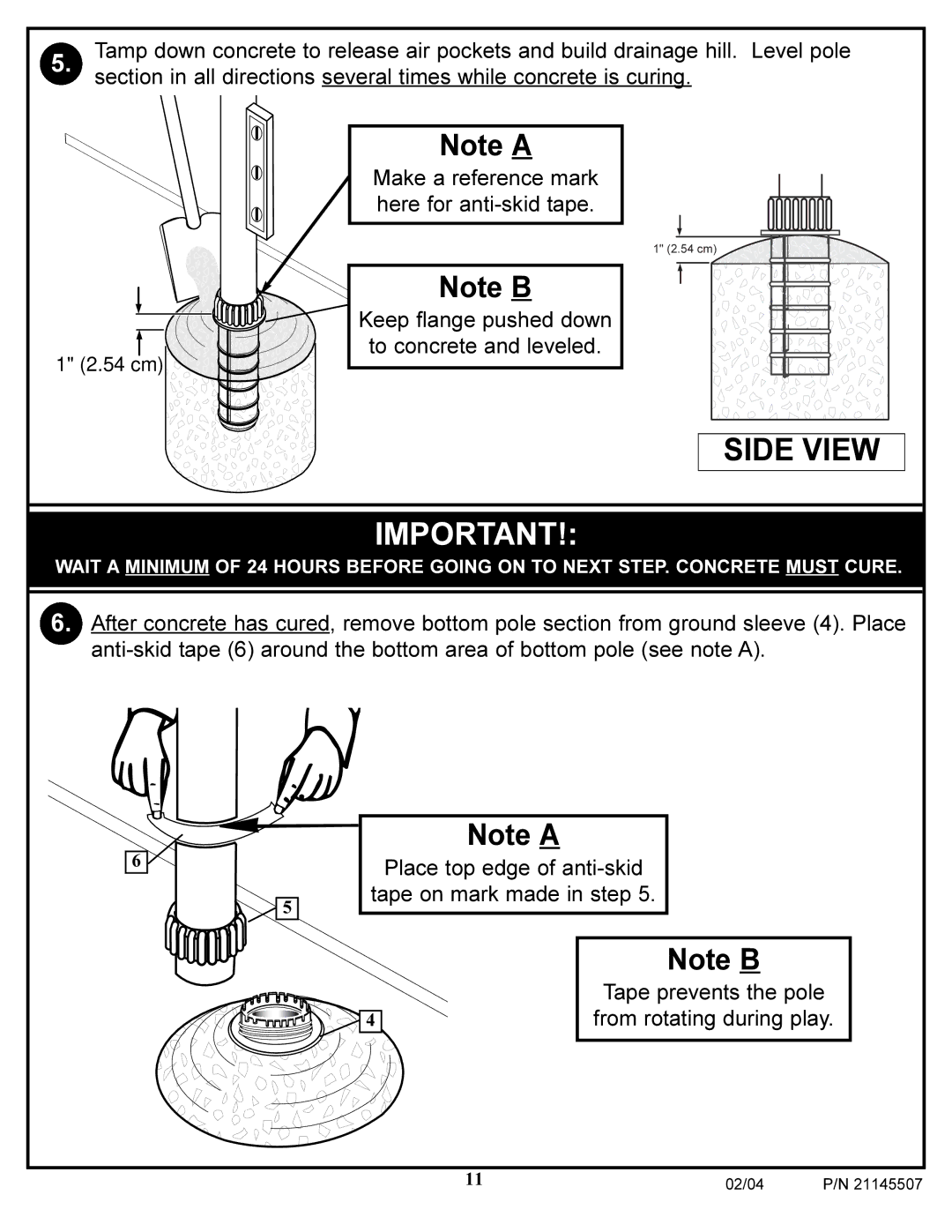 Huffy Sports Basketball Systems manual Keep flange pushed down To concrete and leveled 