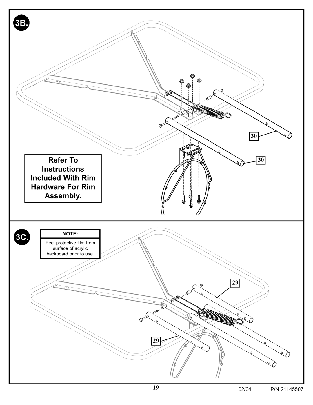 Huffy Sports Basketball Systems manual Surface of acrylic 