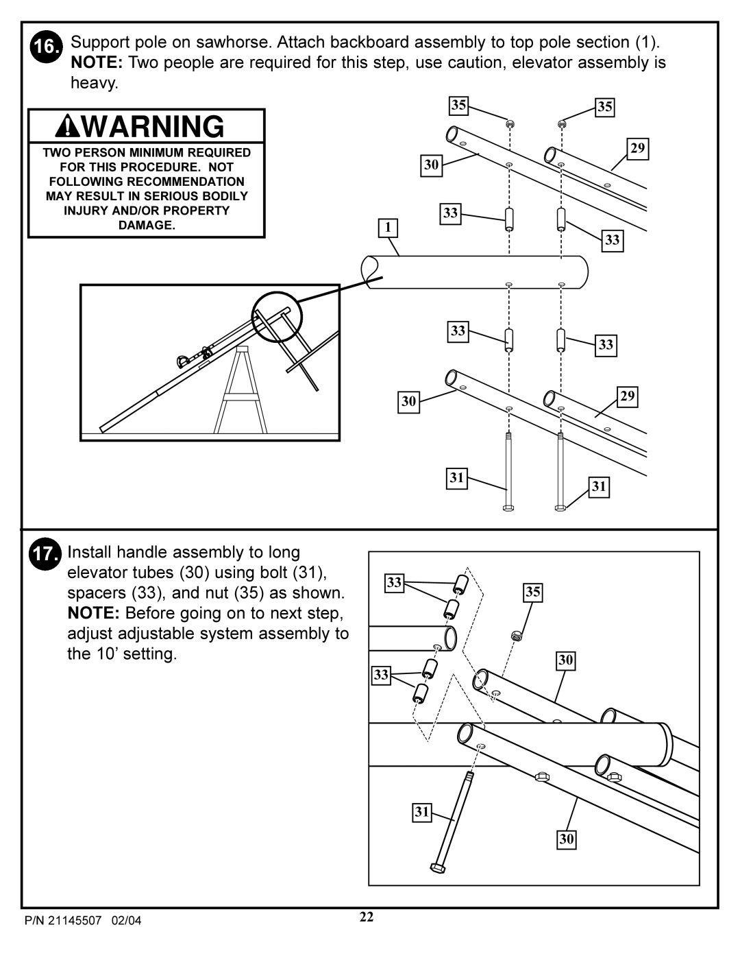 Huffy Sports Basketball Systems manual 21145507 02/04 