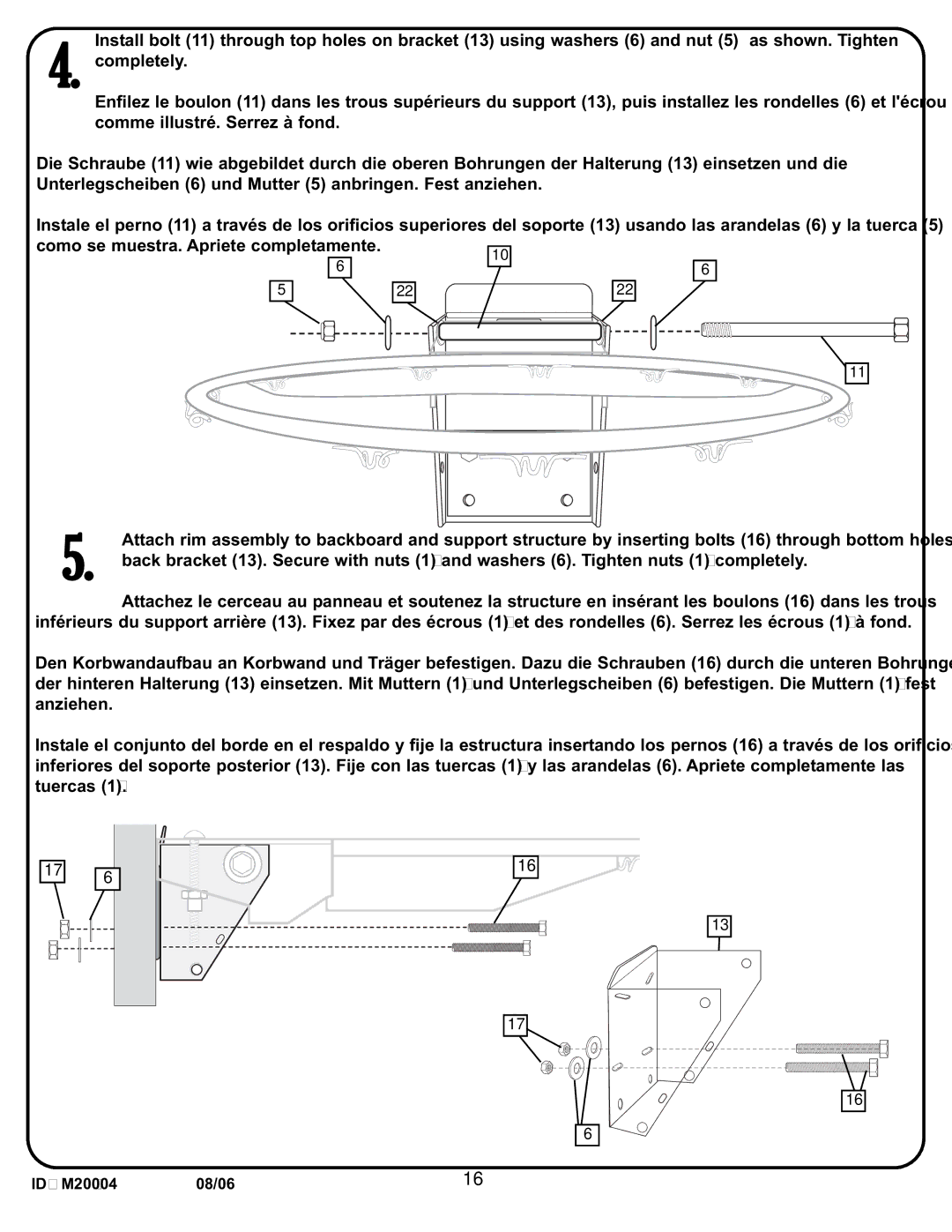 Huffy SR-VDA300U manual Como se muestra. Apriete completamente 