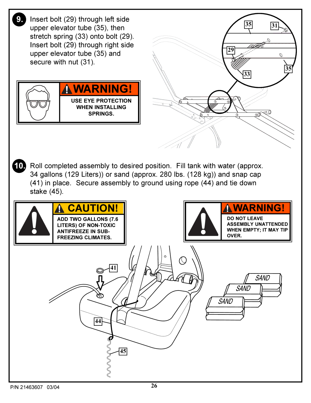 Huffy UXT4036AA, UXT4030AA, UXT3036AA, UXT2030AA, UXT2036AA, UXT3030AA manual USE EYE Protection 