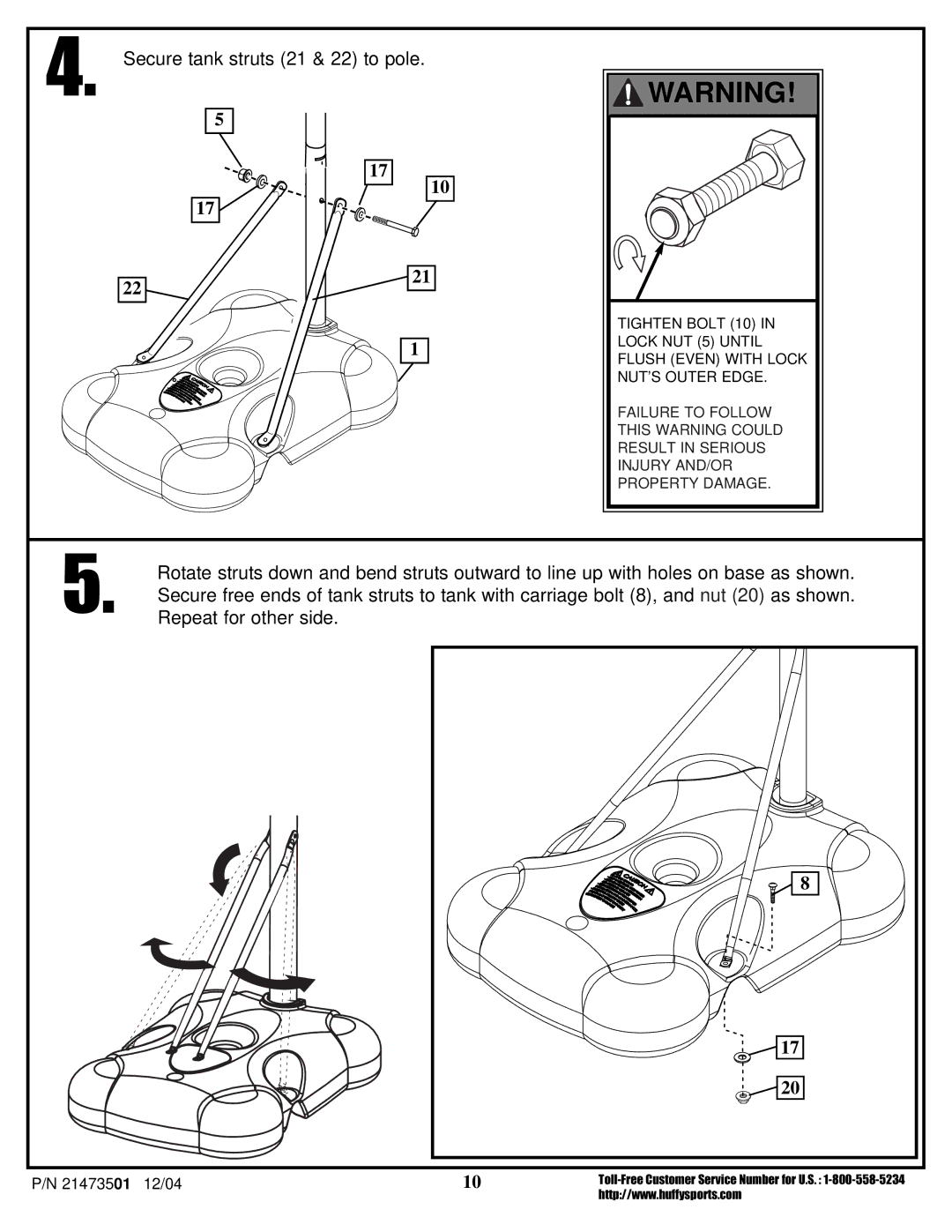 Huffy V 450, V 600 manual Repeat for other side 