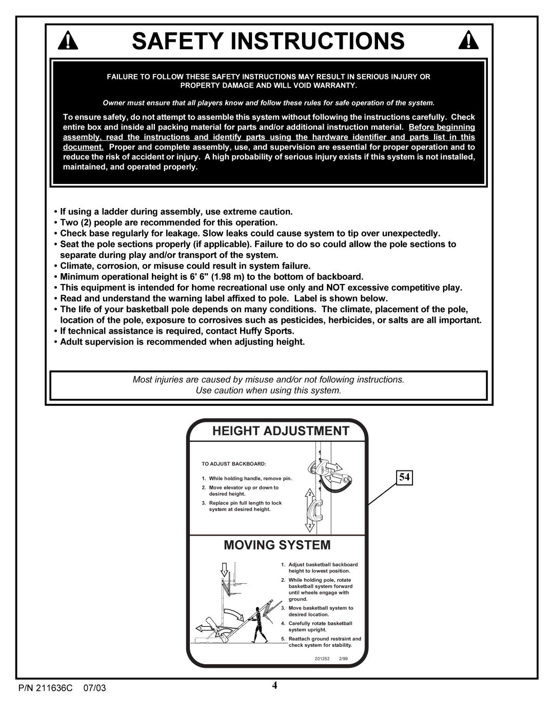 Huffy VP8100 manual Safety Instructions 