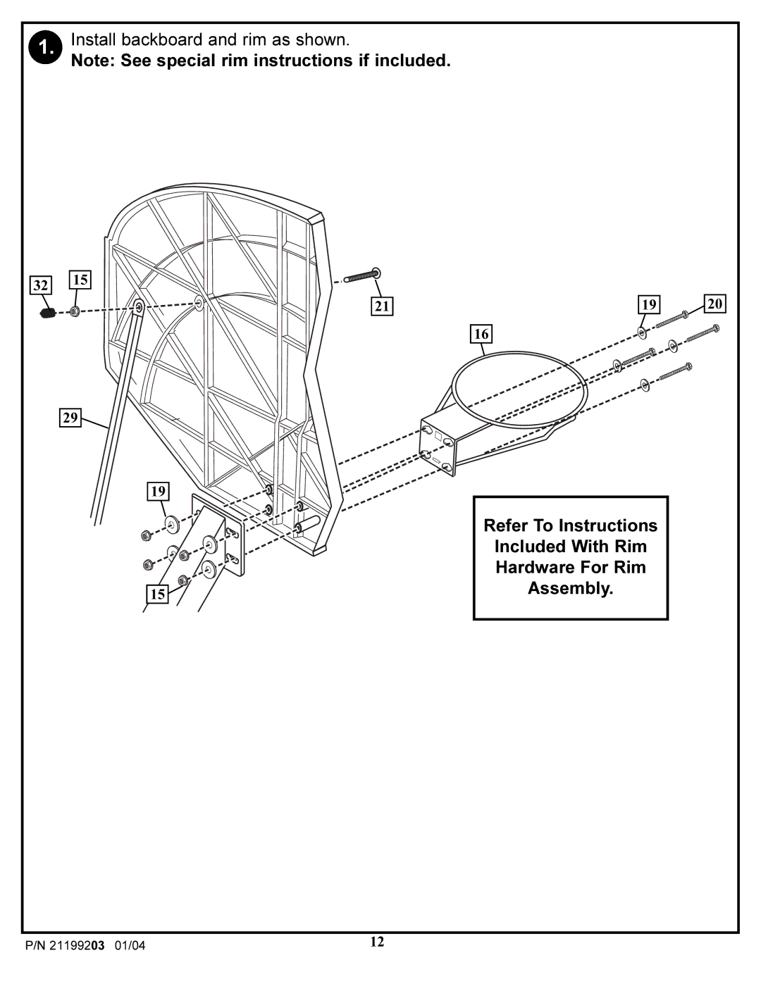 Huffy WI53089 manual 21199203 01/04 