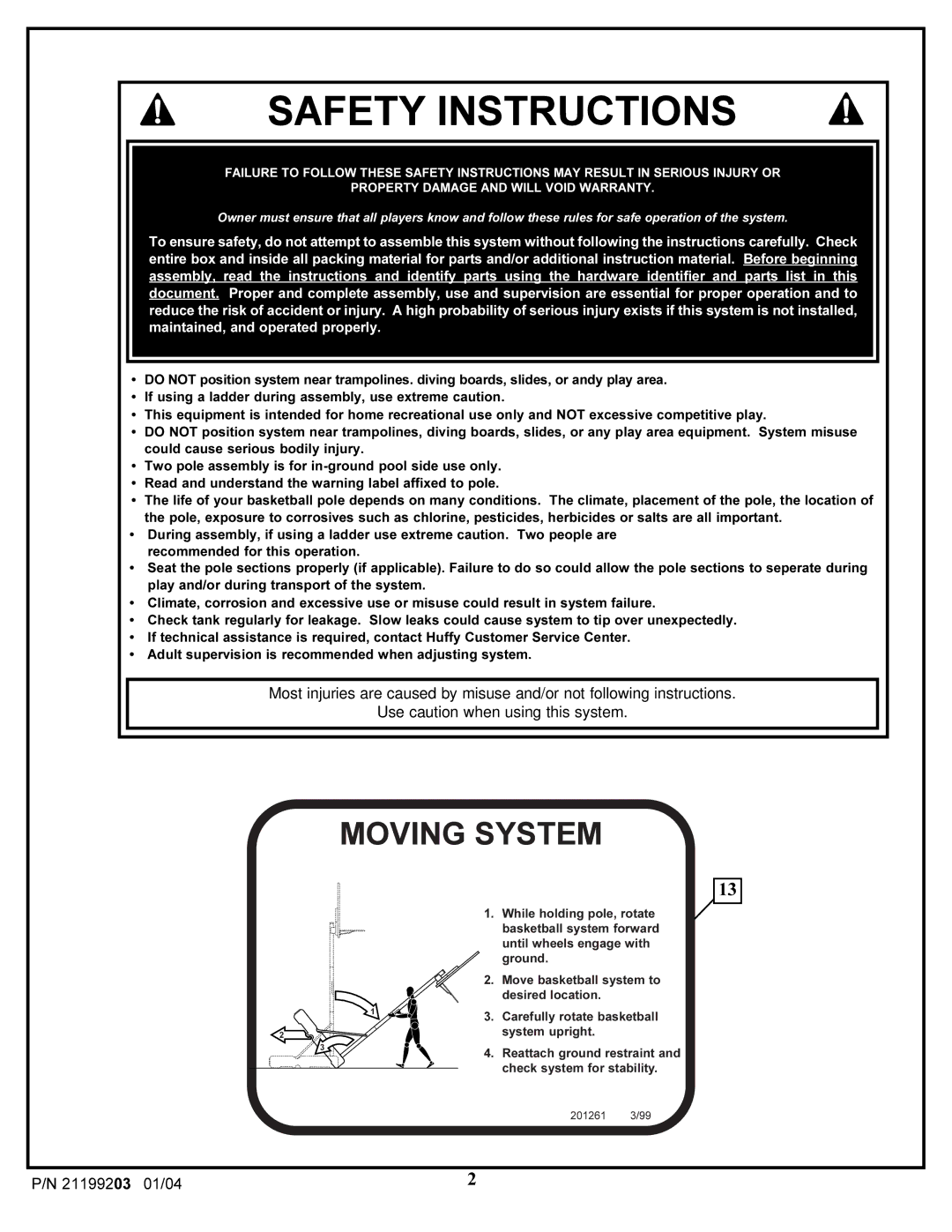 Huffy WI53089 manual Safety Instructions 