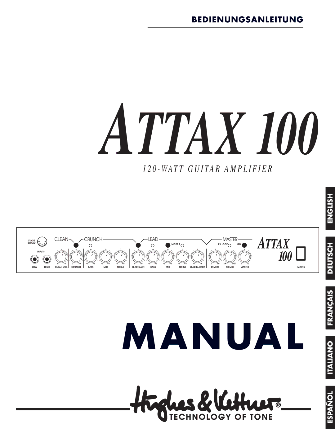 Hughes & Kettner ATTAX 100 manual Attax 