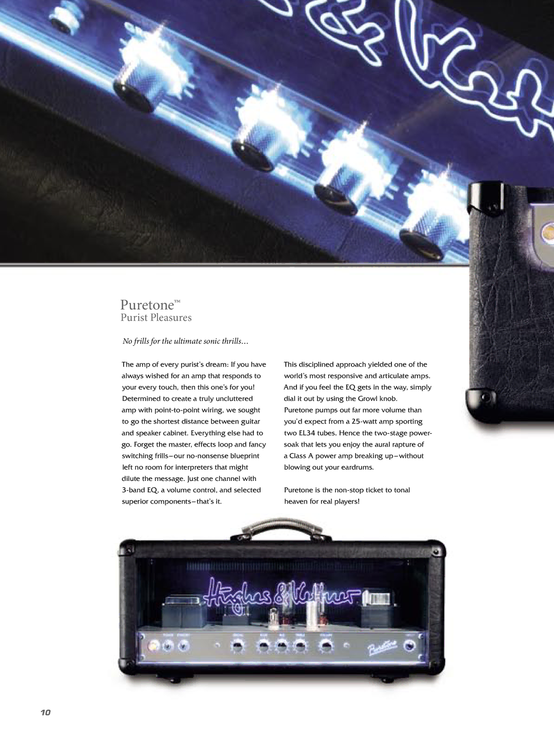 Hughes & Kettner Guitar & Bass Amplification manual Puretone, Purist Pleasures 