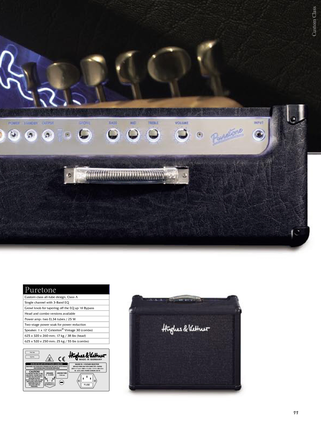 Hughes & Kettner Guitar & Bass Amplification manual Puretone 