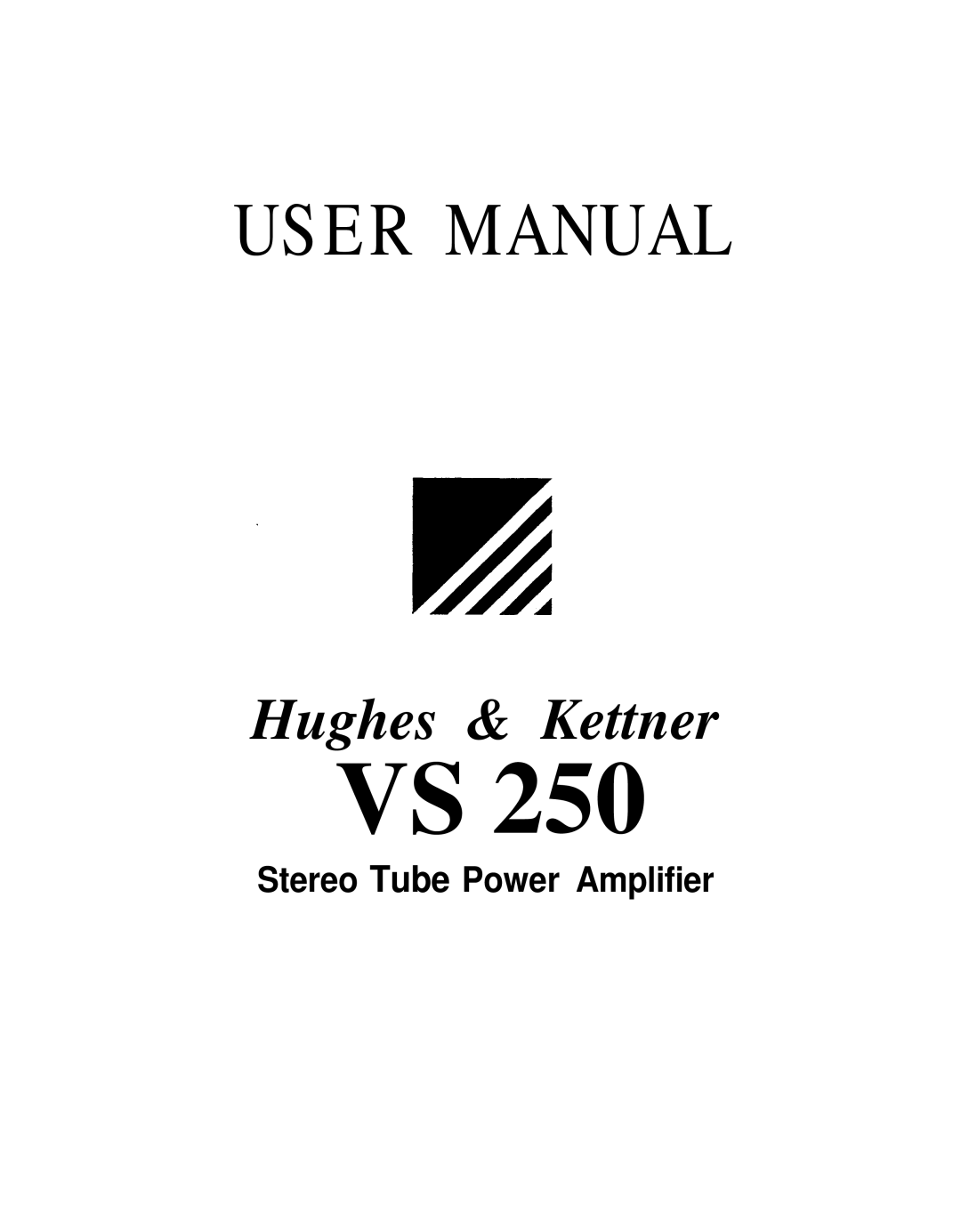 Hughes & Kettner VS 250 user manual Hughes & Kettner 