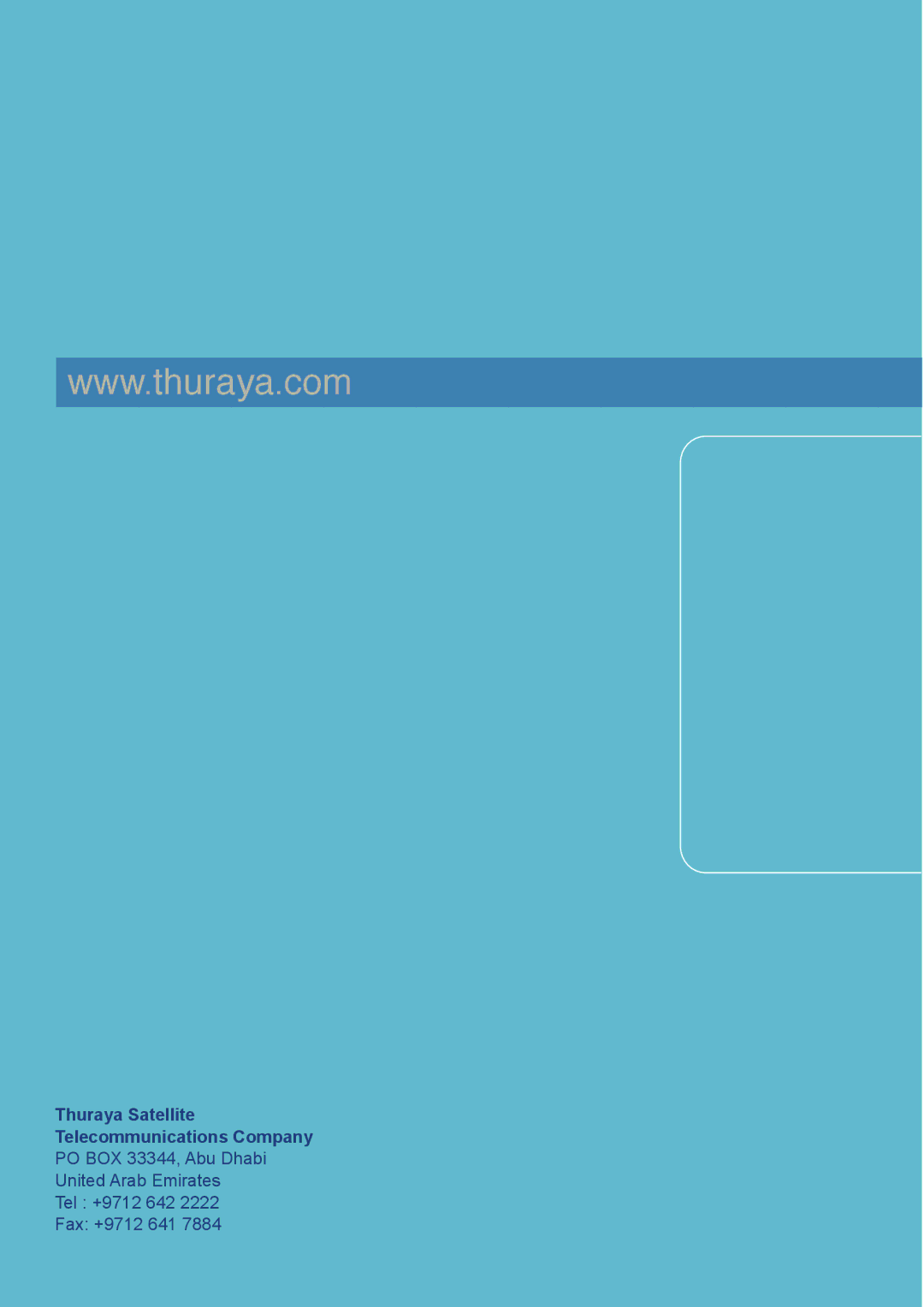 Hughes 7101 user manual Thuraya Satellite Telecommunications Company 