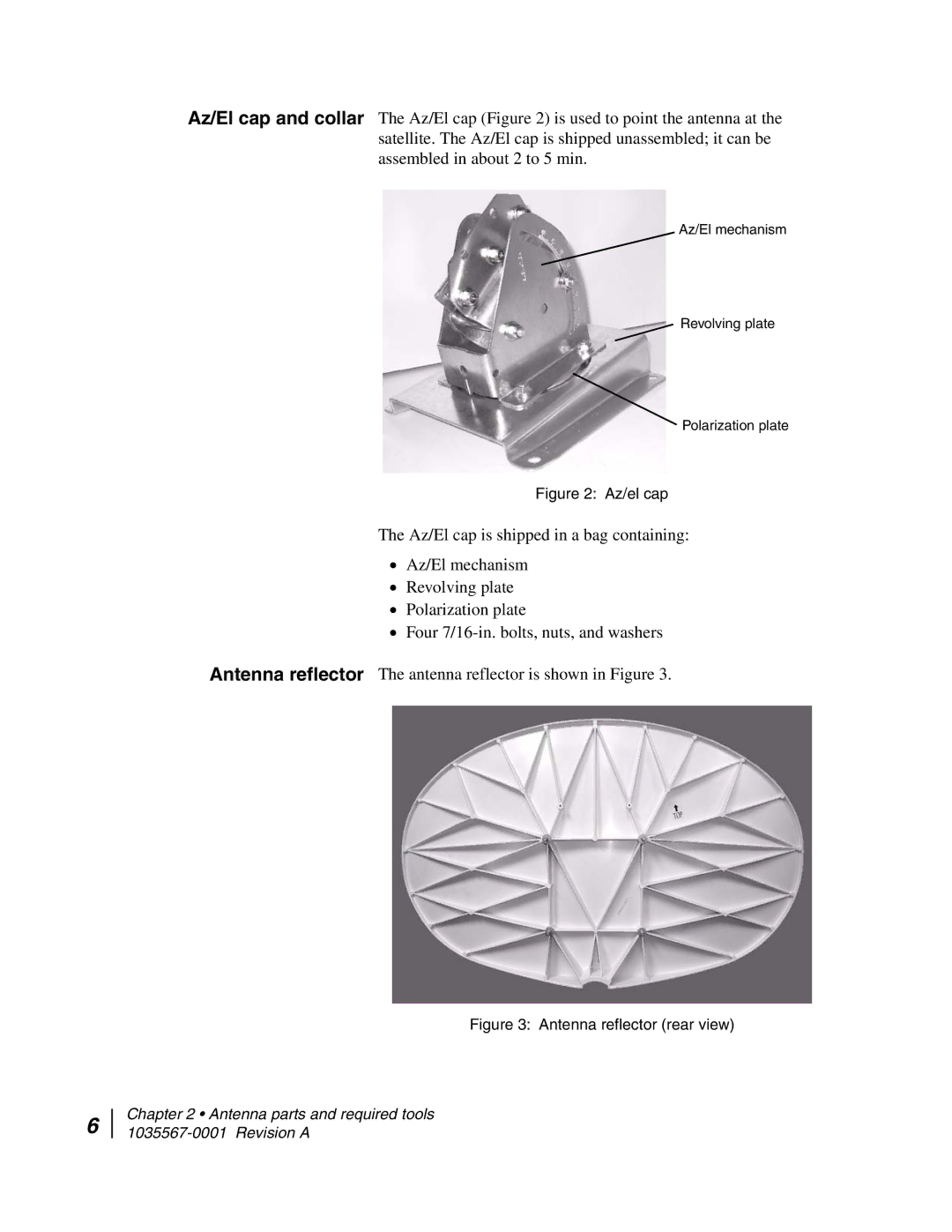 Hughes AN4-074-DF installation manual Az/el cap 