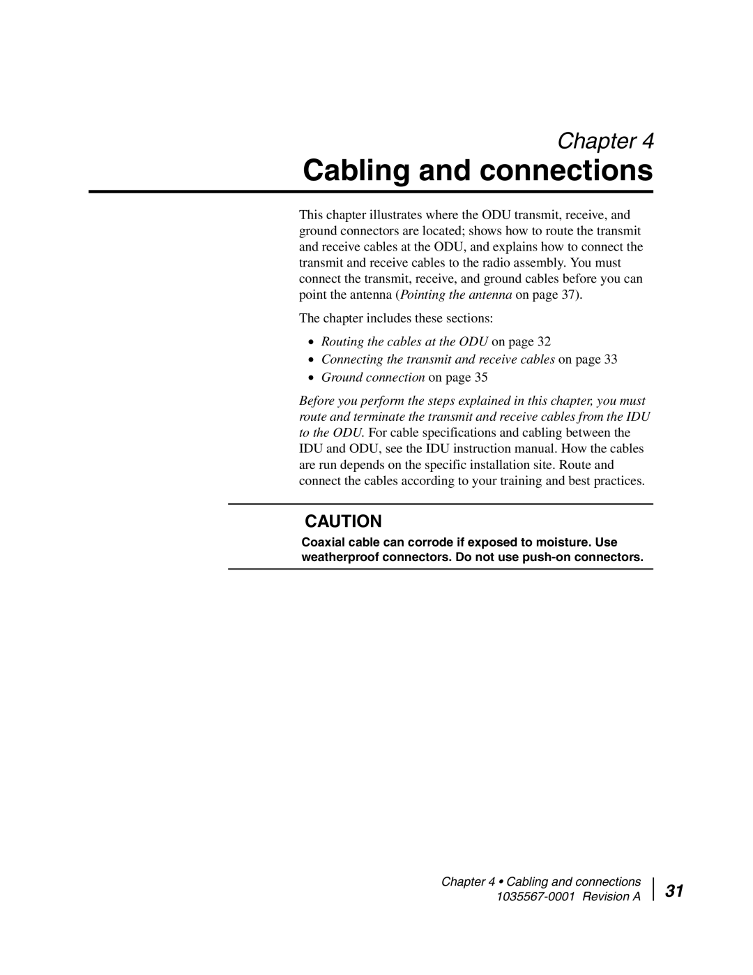 Hughes AN4-074-DF installation manual Cabling and connections 