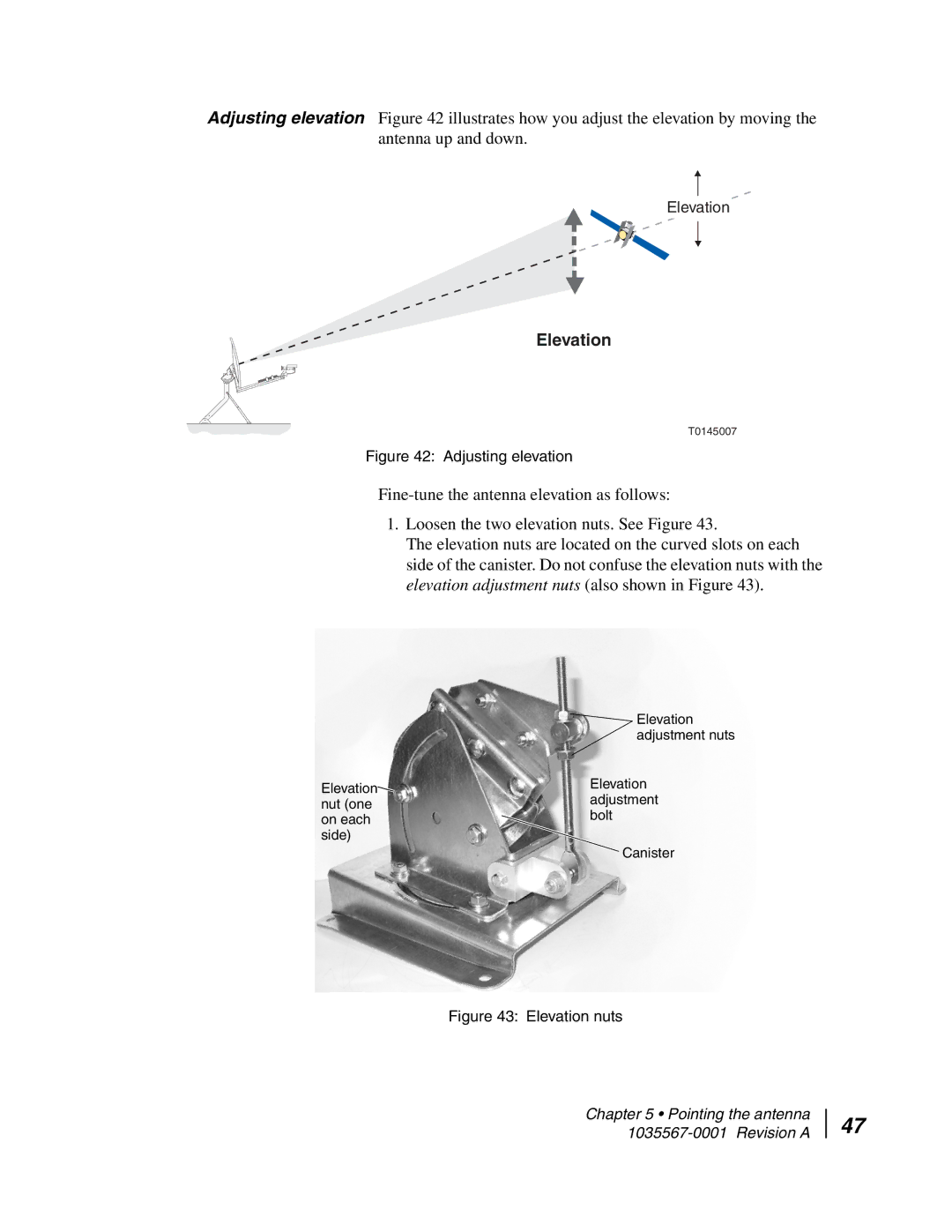 Hughes AN4-074-DF installation manual Elevation nuts 