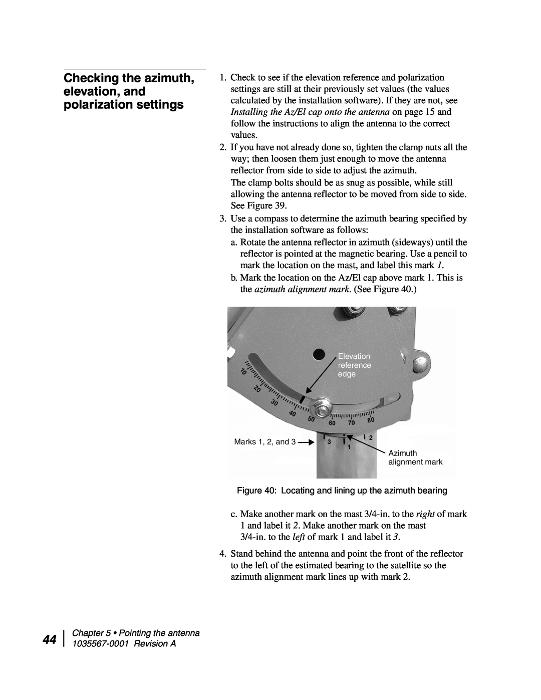 Hughes AN4-074-DF installation manual 3/4-in.to the left of mark 1 and label it 