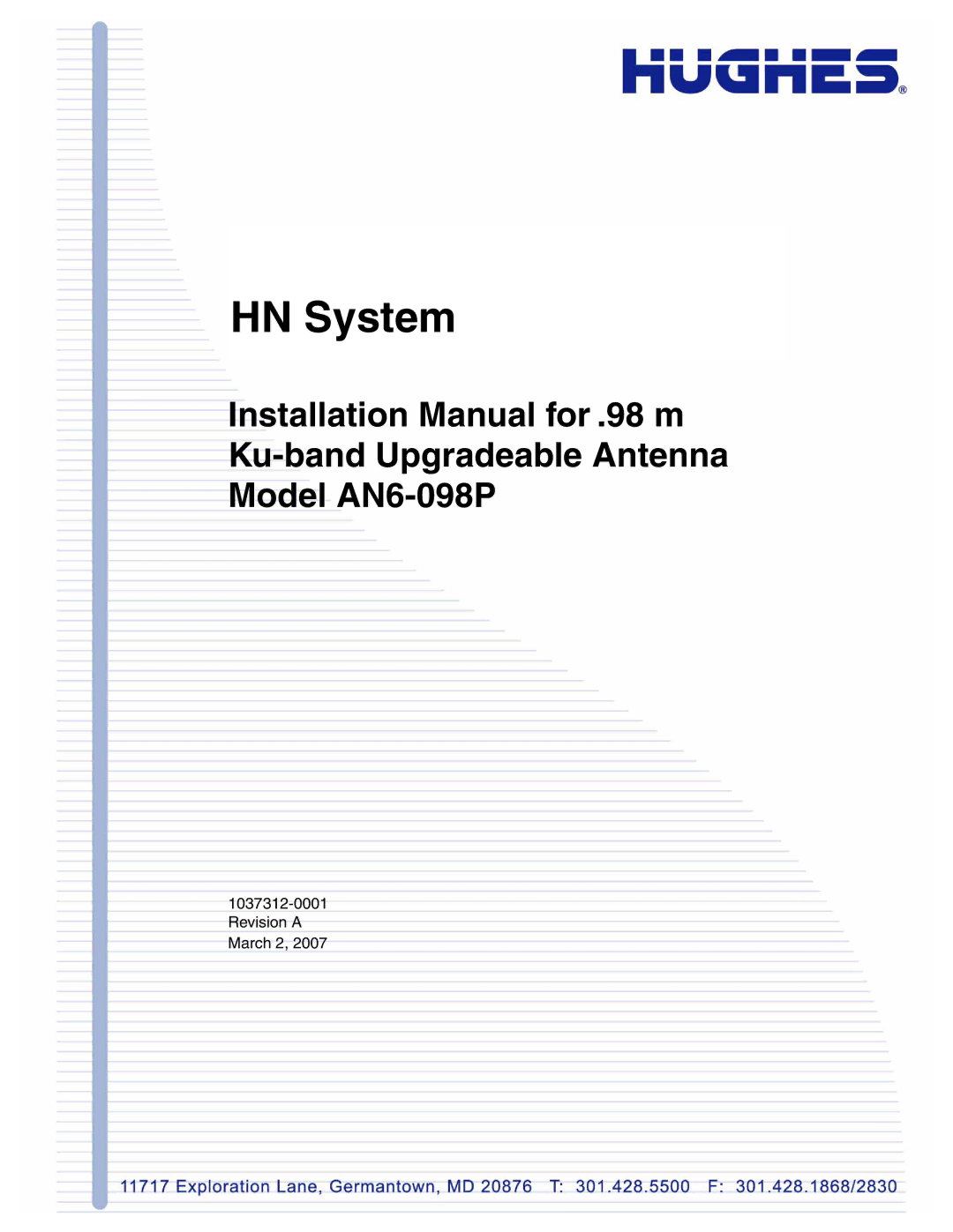 Hughes AN6-098P installation manual HN System 