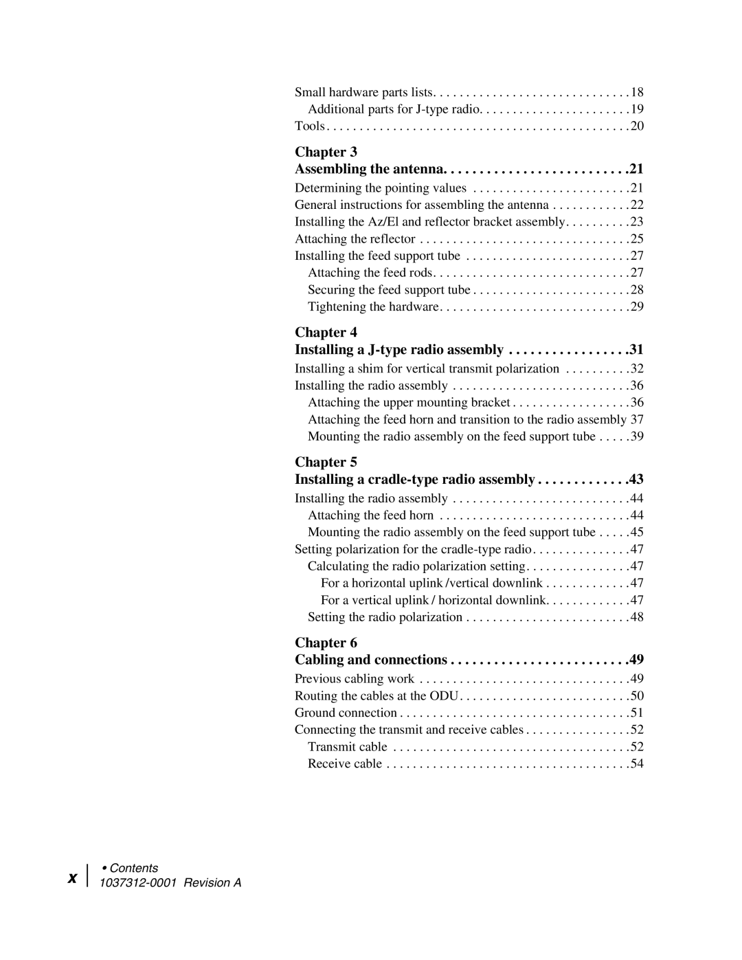 Hughes AN6-098P installation manual Chapter Assembling the antenna 