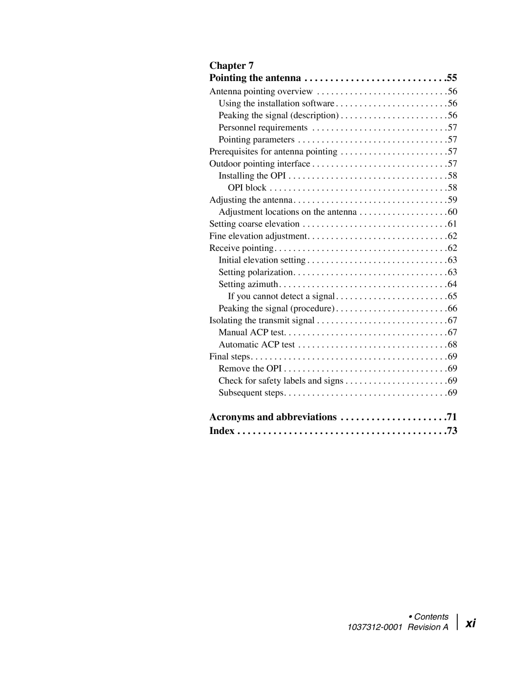 Hughes AN6-098P installation manual Chapter Pointing the antenna 