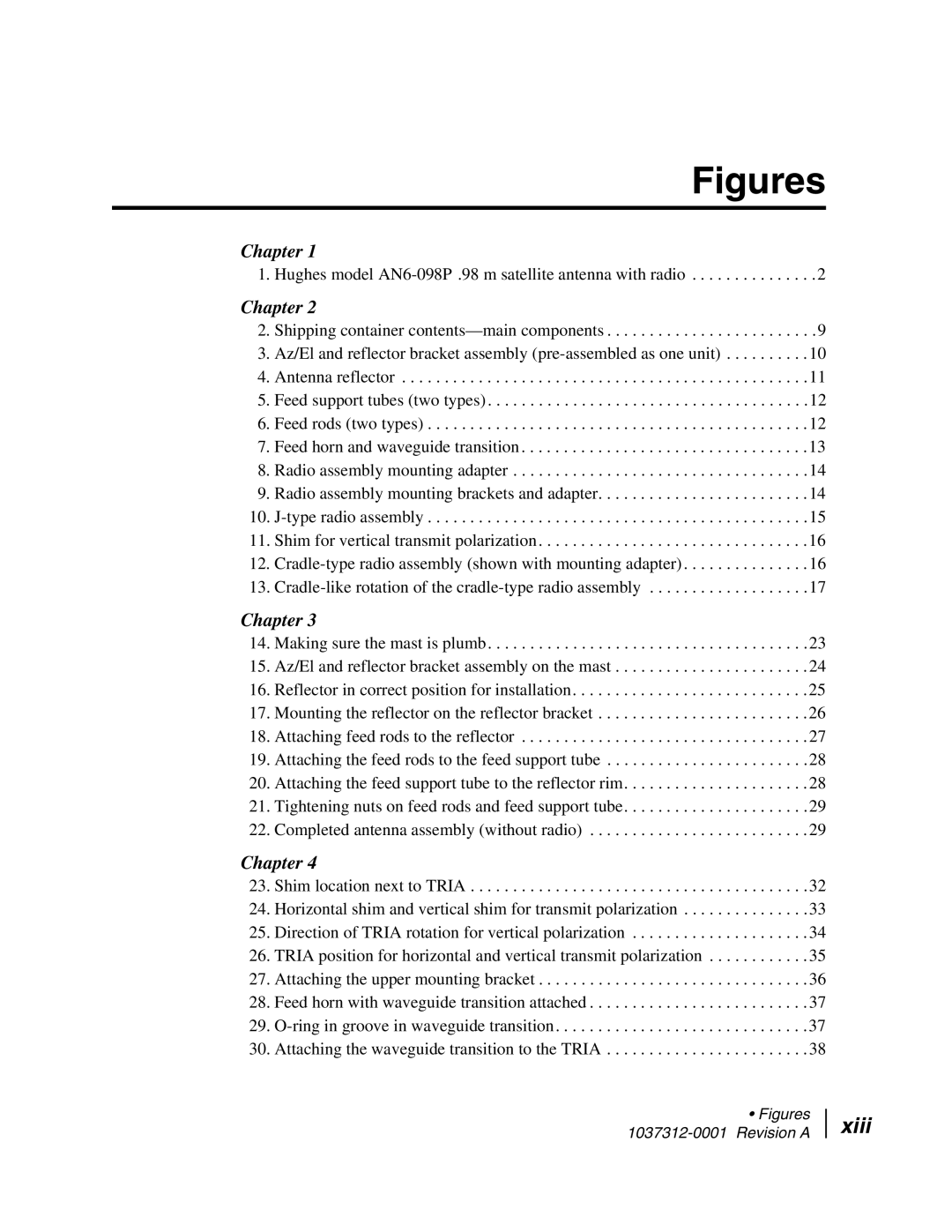 Hughes AN6-098P installation manual Figures 