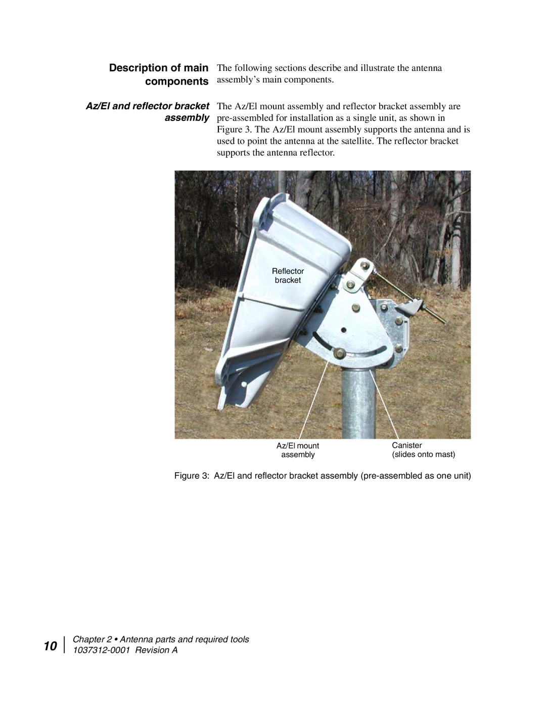 Hughes AN6-098P installation manual Description of main components 