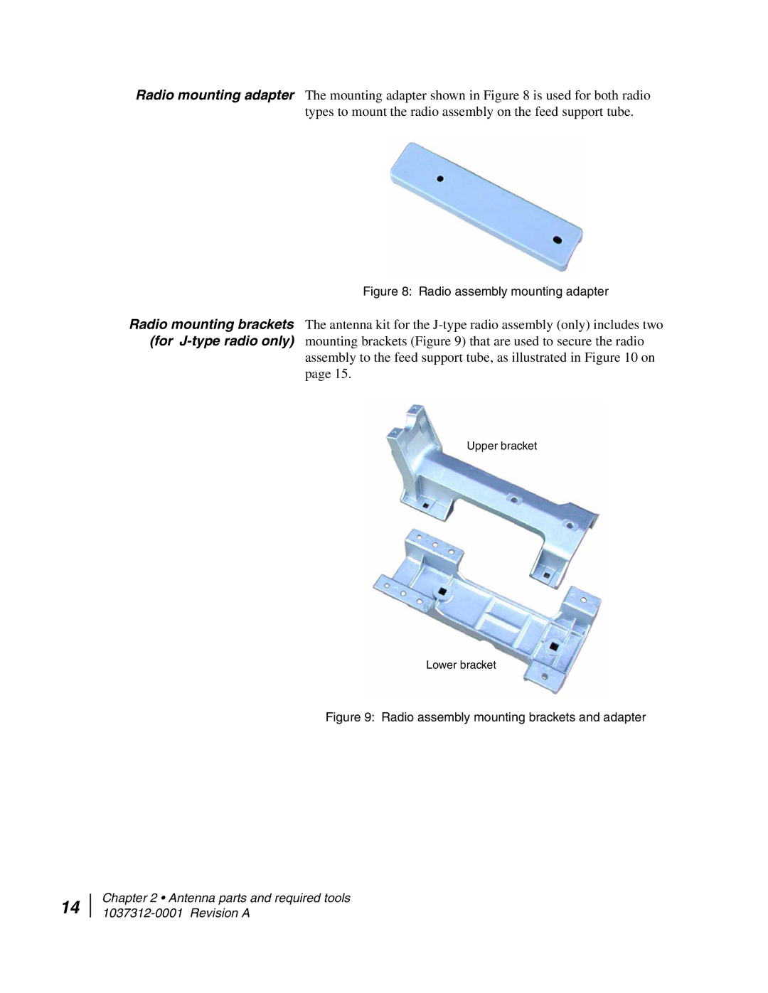 Hughes AN6-098P installation manual Radio assembly mounting adapter 