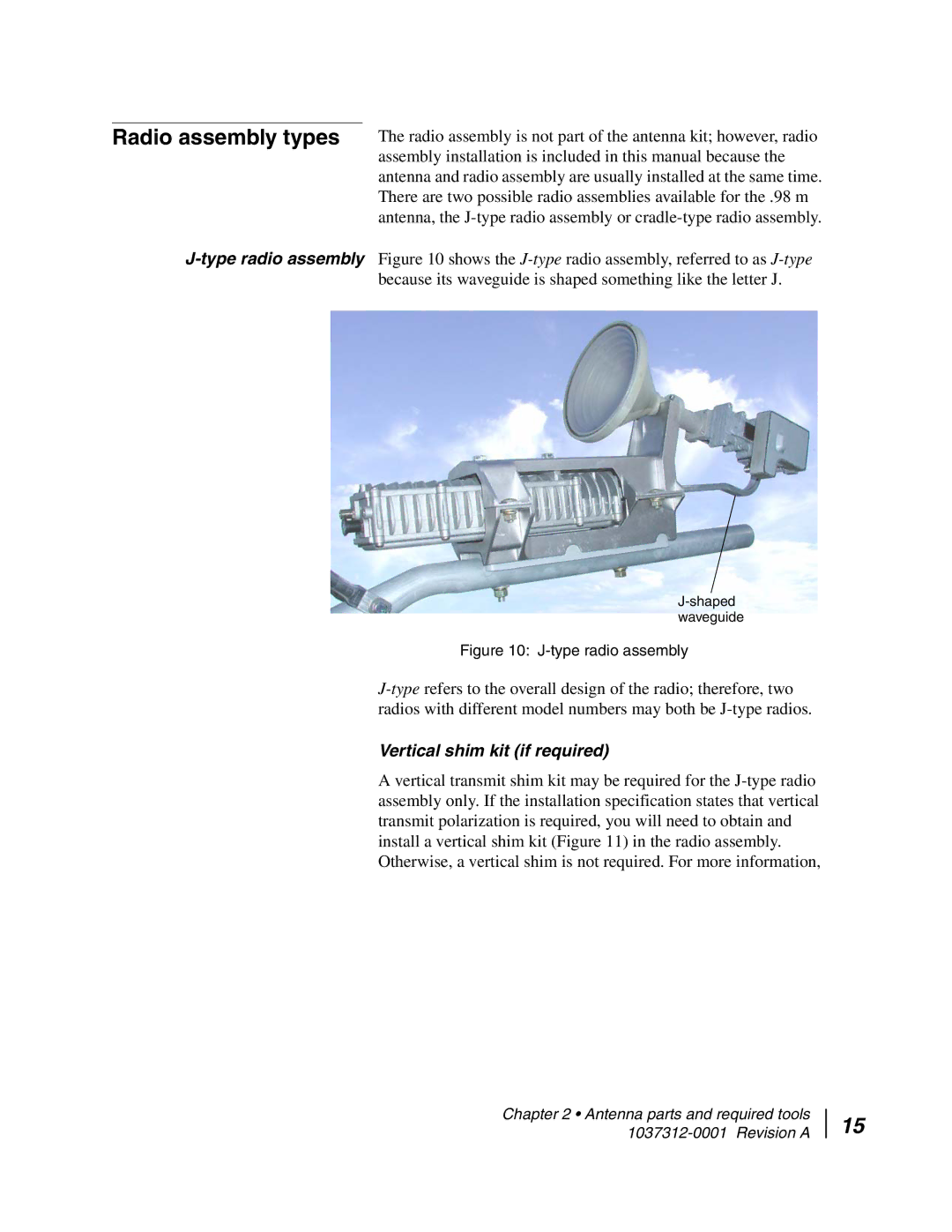 Hughes AN6-098P installation manual Radio assembly types, Type radio assembly 