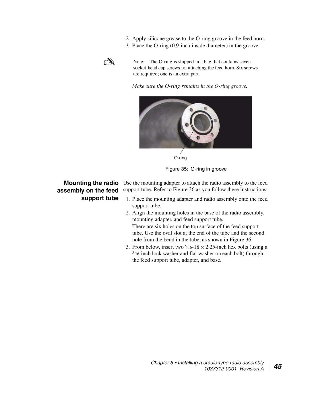 Hughes AN6-098P installation manual Ring in groove 