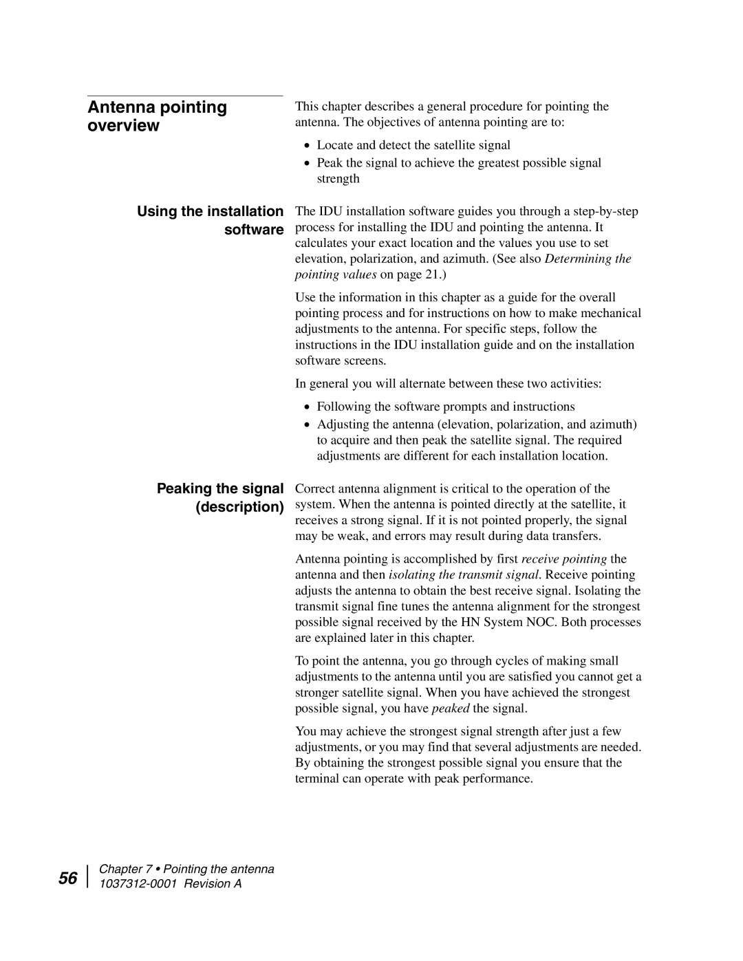 Hughes AN6-098P installation manual Antenna pointing overview 