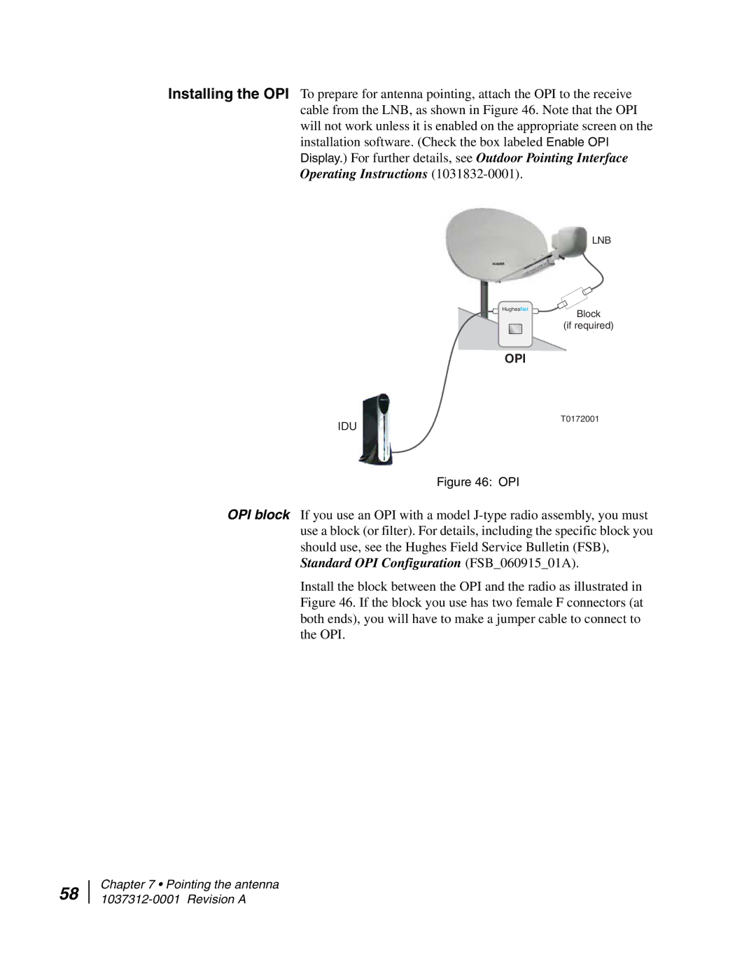 Hughes AN6-098P installation manual Opi 