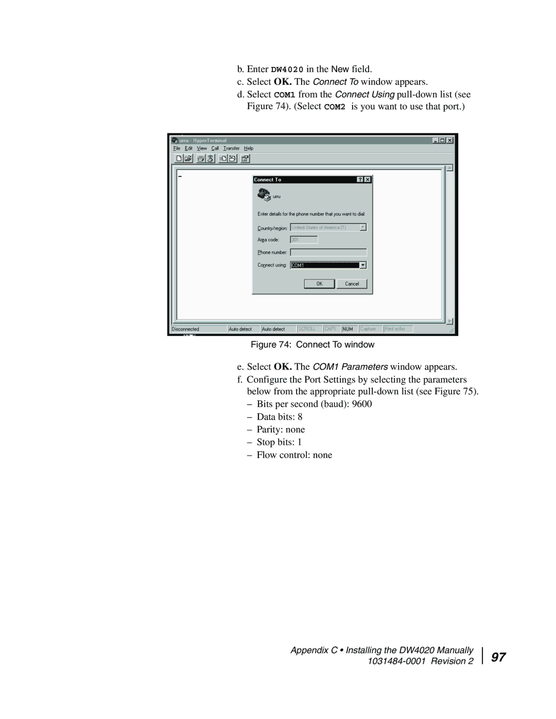 Hughes DW4020 manual Connect To window 