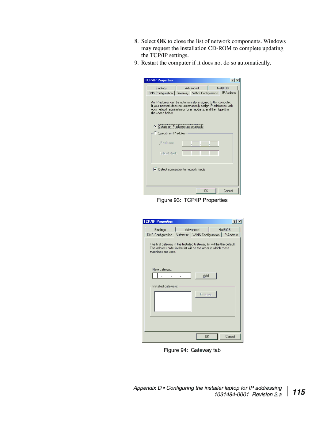 Hughes DW4020 manual 115, TCP/IP Properties 