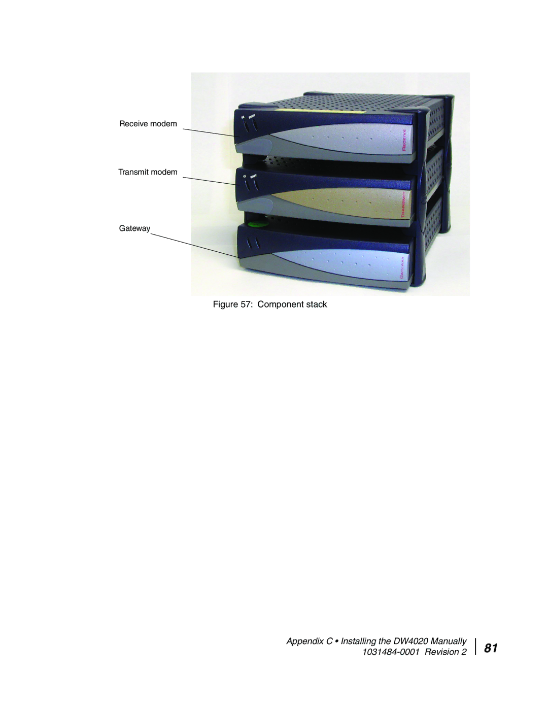 Hughes DW4020 manual Component stack 