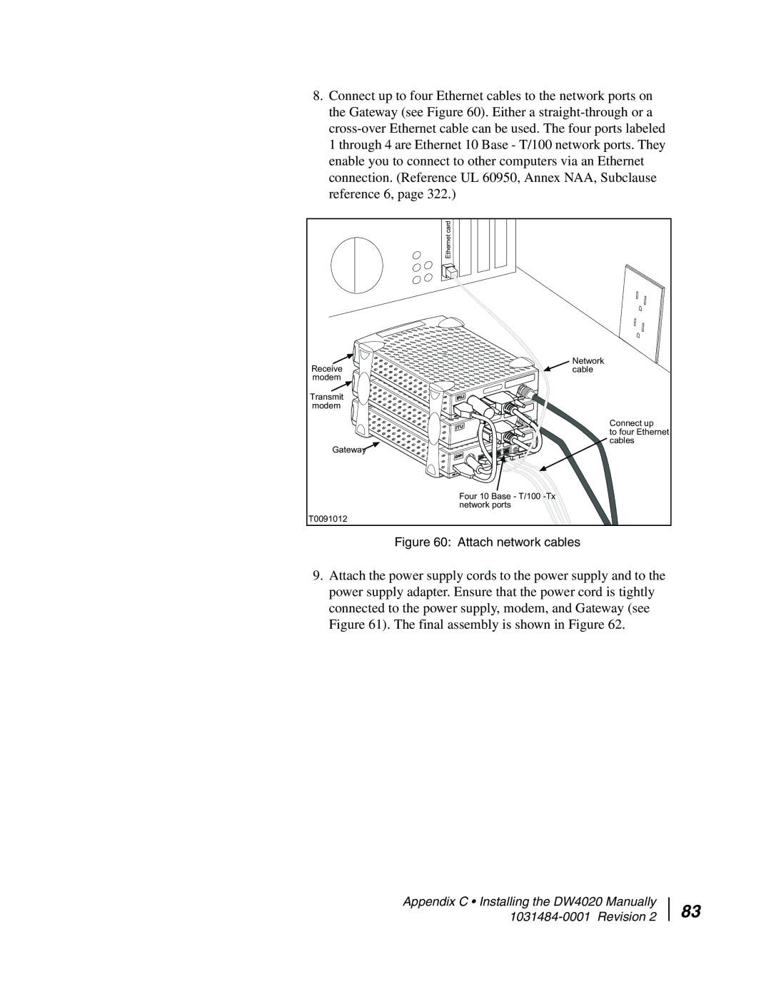 Hughes DW4020 manual Attach network cables 