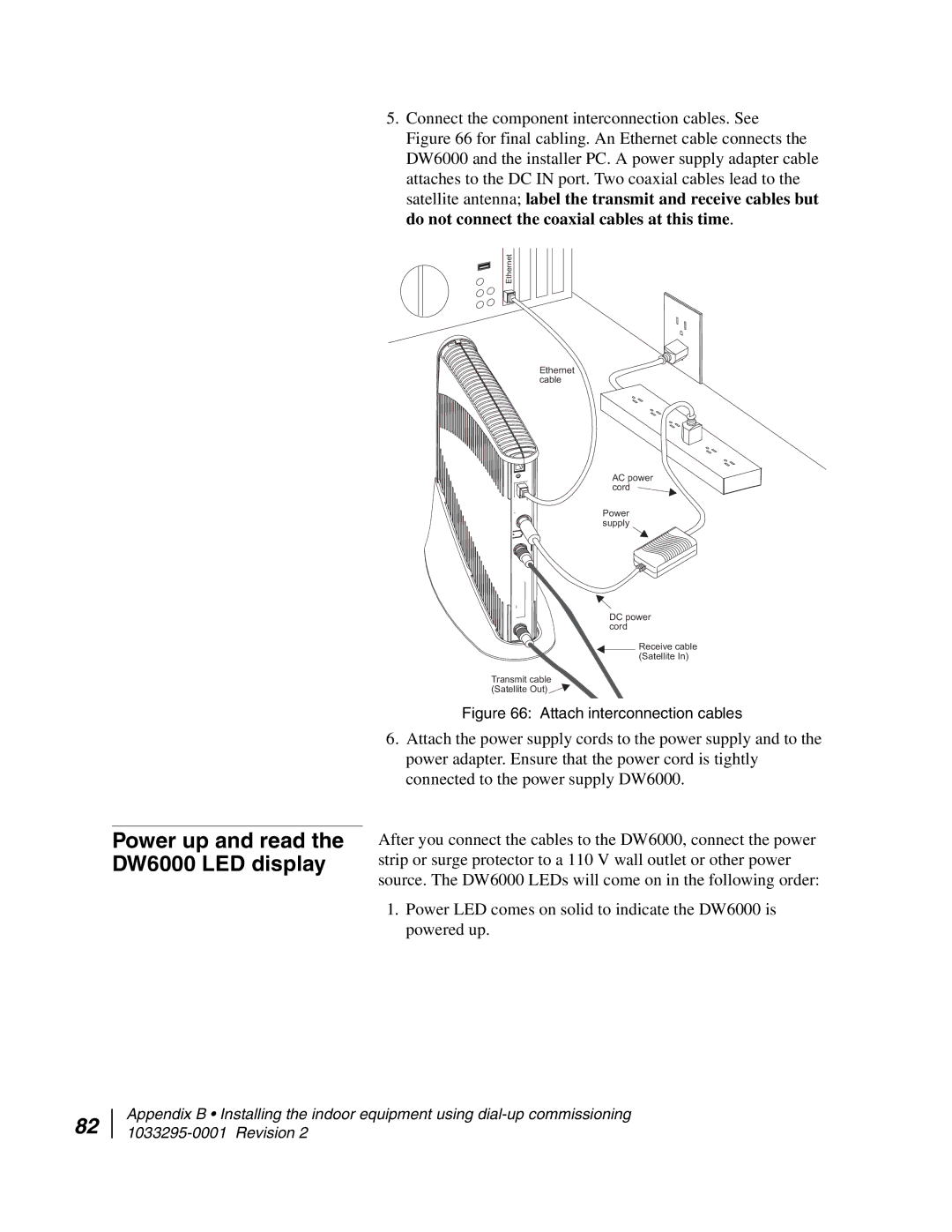 Hughes DW6000 manual Attach interconnection cables 