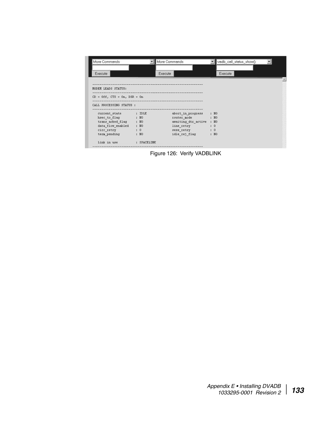 Hughes DW6000 manual 133, Verify Vadblink 