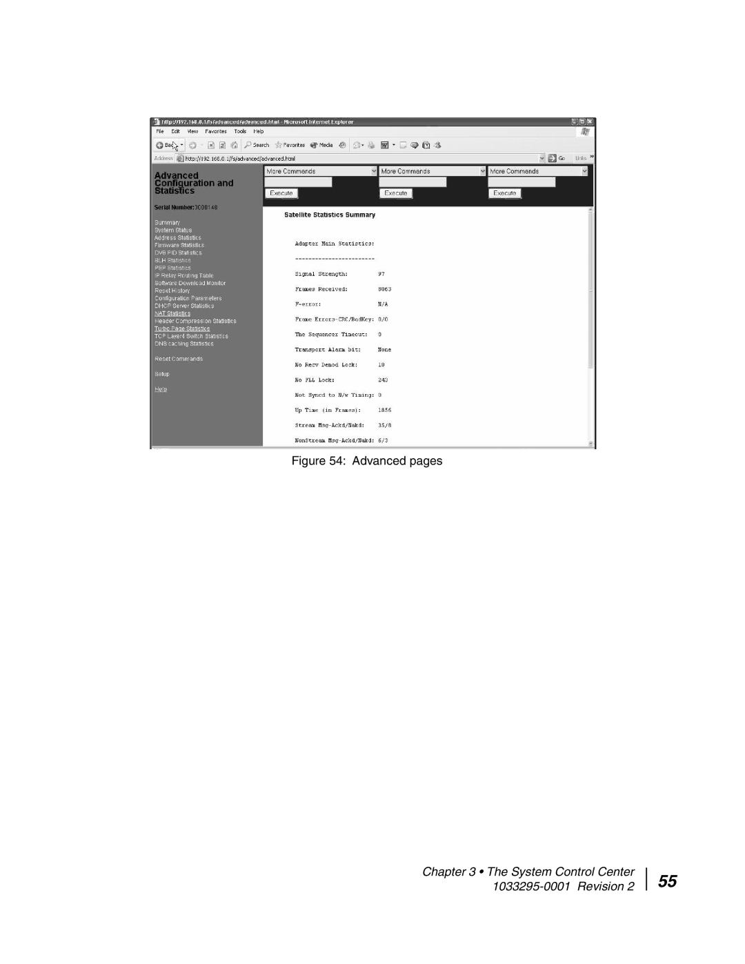 Hughes DW6000 manual Advanced pages 