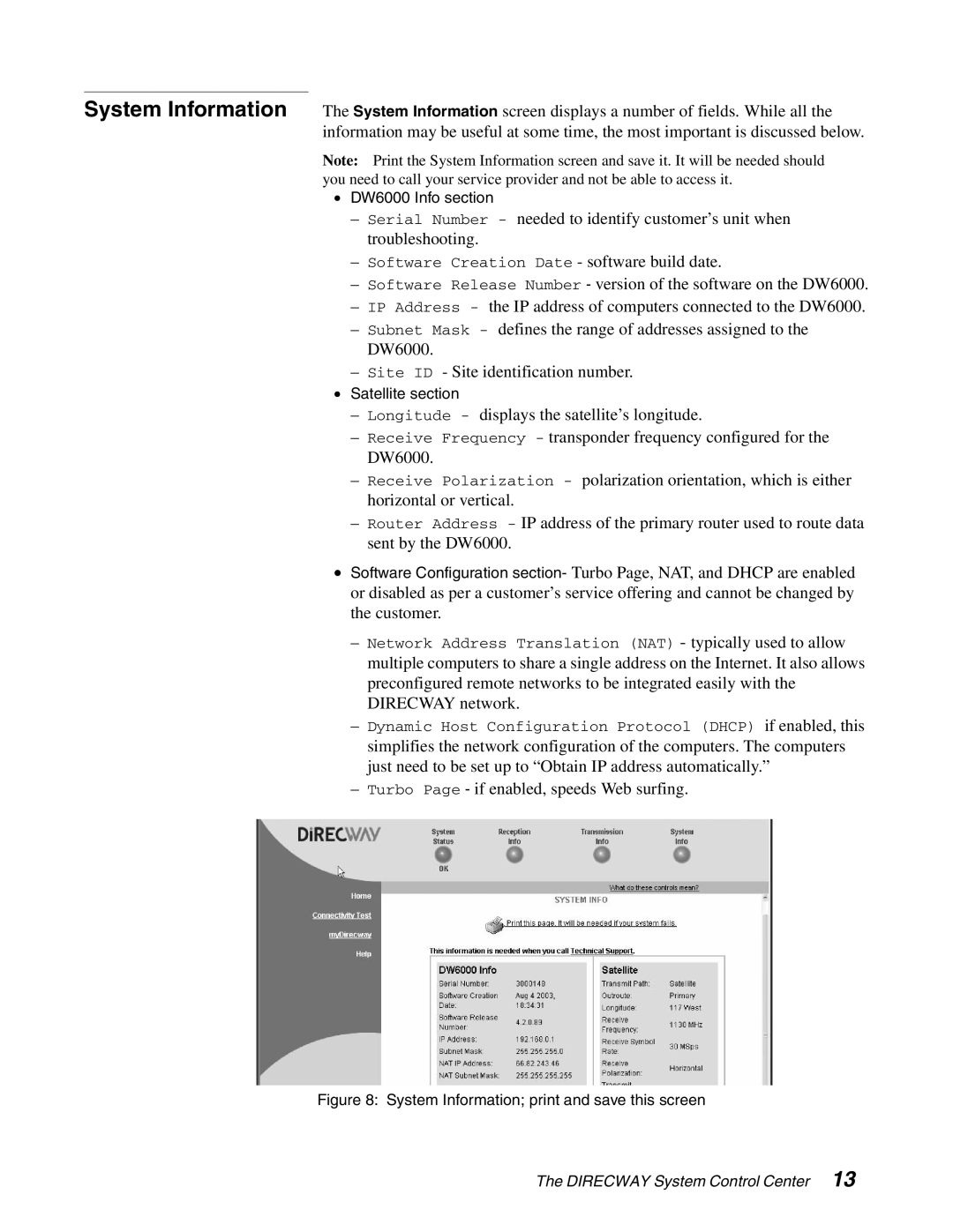 Hughes DW6000 manual Turbo Page if enabled, speeds Web surfing 