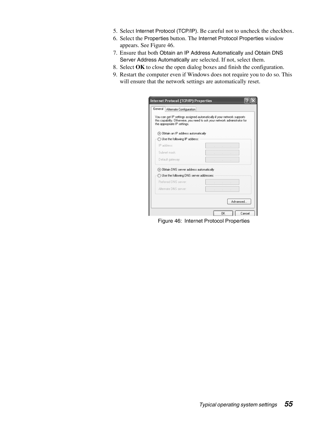 Hughes DW6000 manual Internet Protocol Properties 