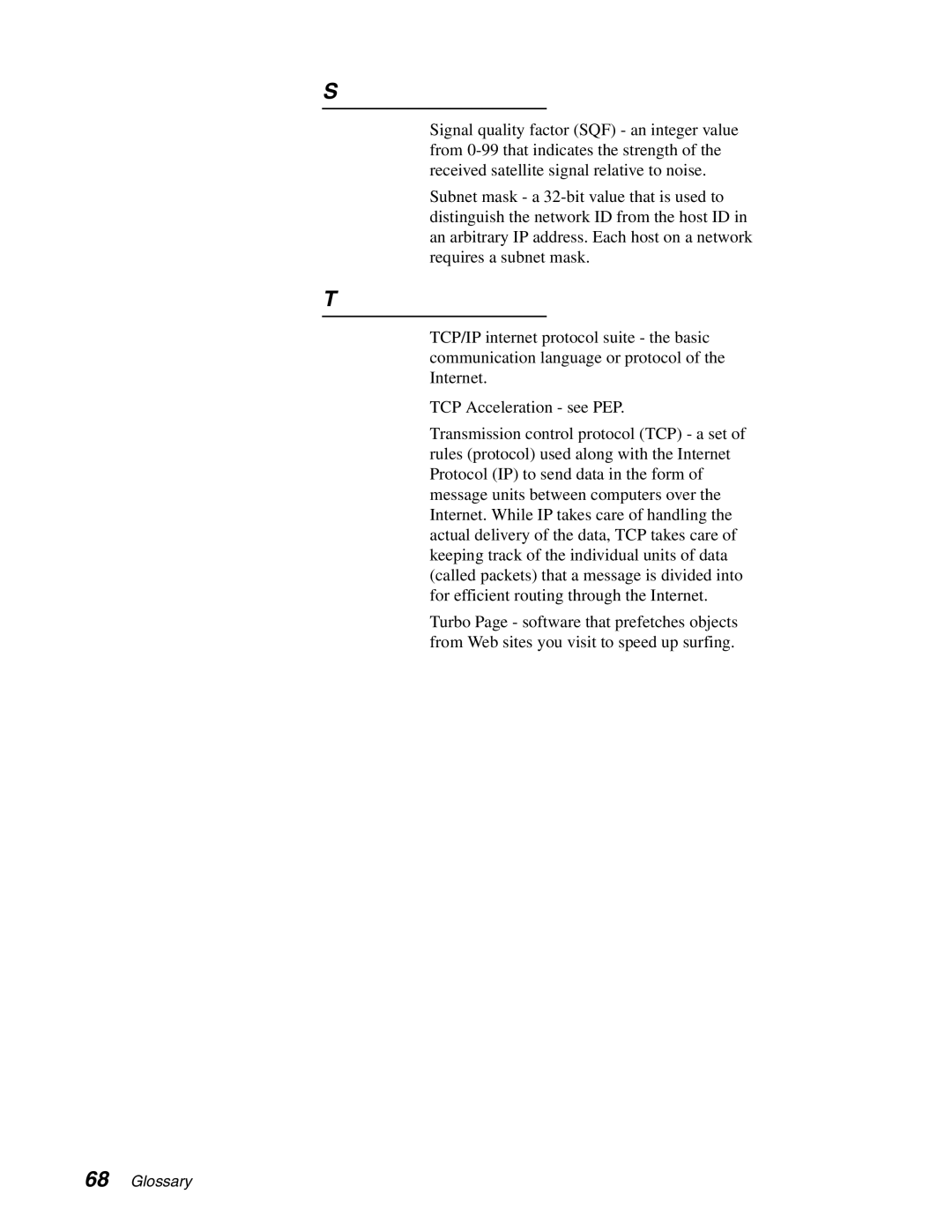 Hughes DW6000 manual Glossary 