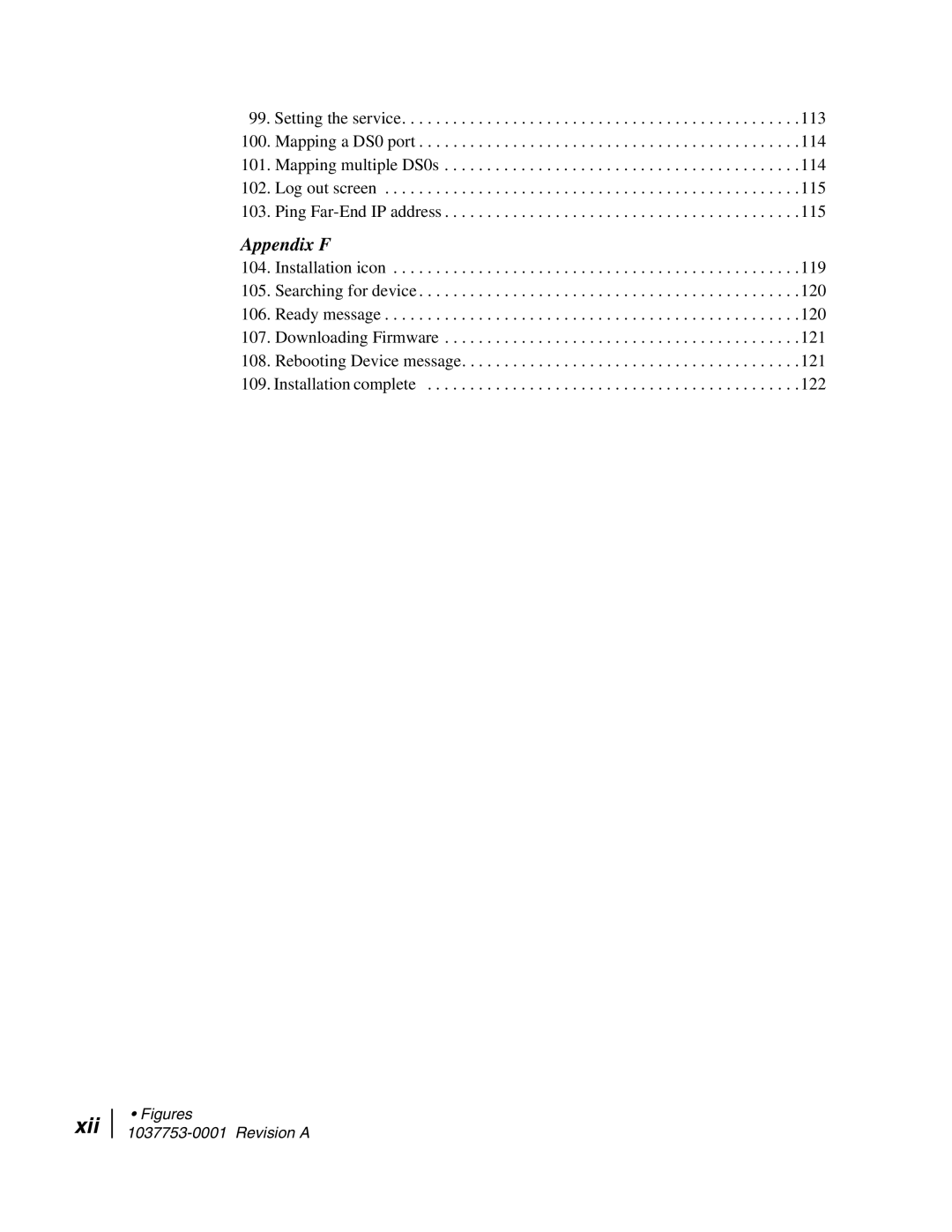 Hughes HN7700S manual Xii, Appendix F 