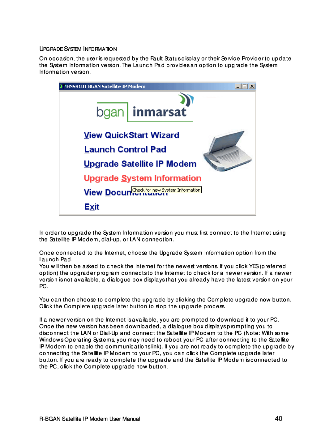 Hughes manual R-BGAN Satellite IP Modem User Manual 