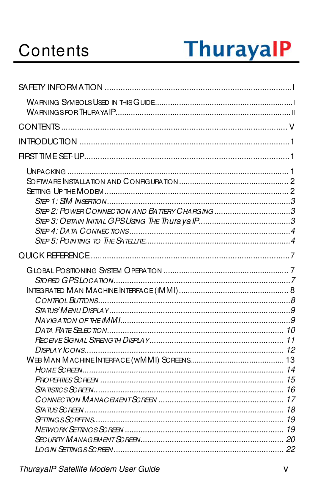 Hughes ThurayaIP warranty Contents 