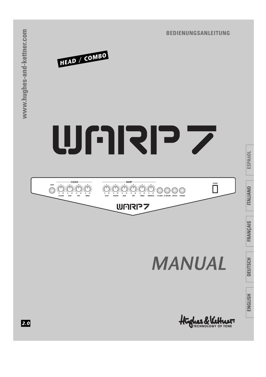Hughes WARP7 manual Italiano, Français, Deutsch, English, Manual, Bedienungsanleitung, ESPAñOL 