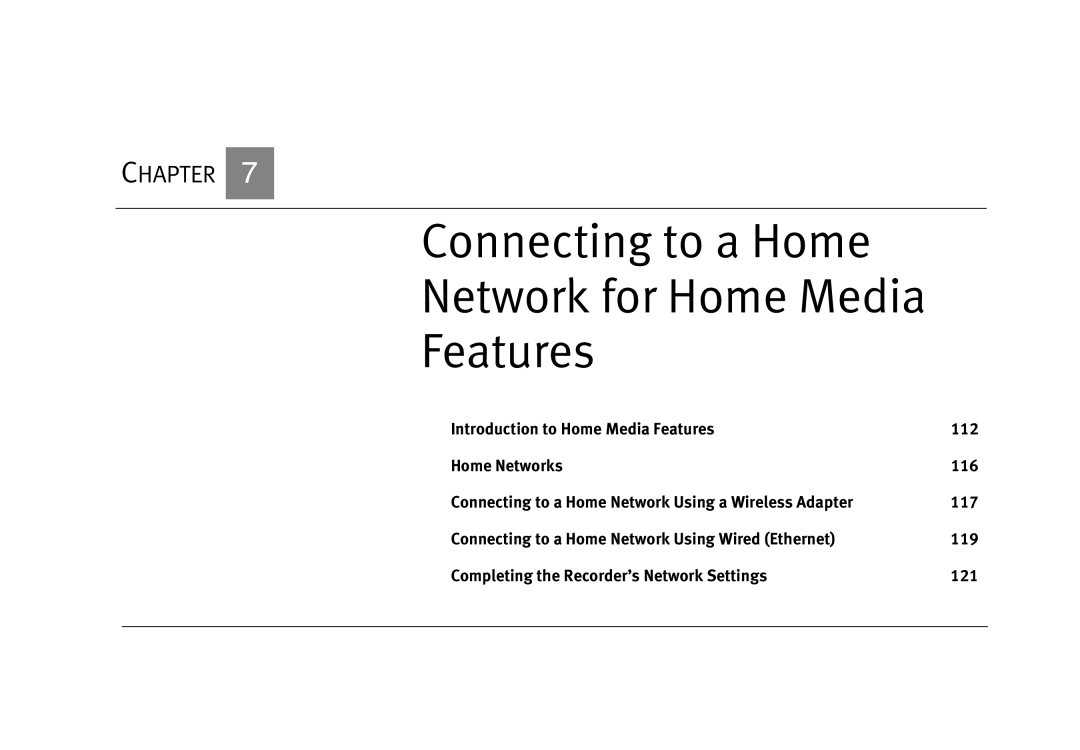 Humax 525p manual Connecting to a Home Network for Home Media Features 