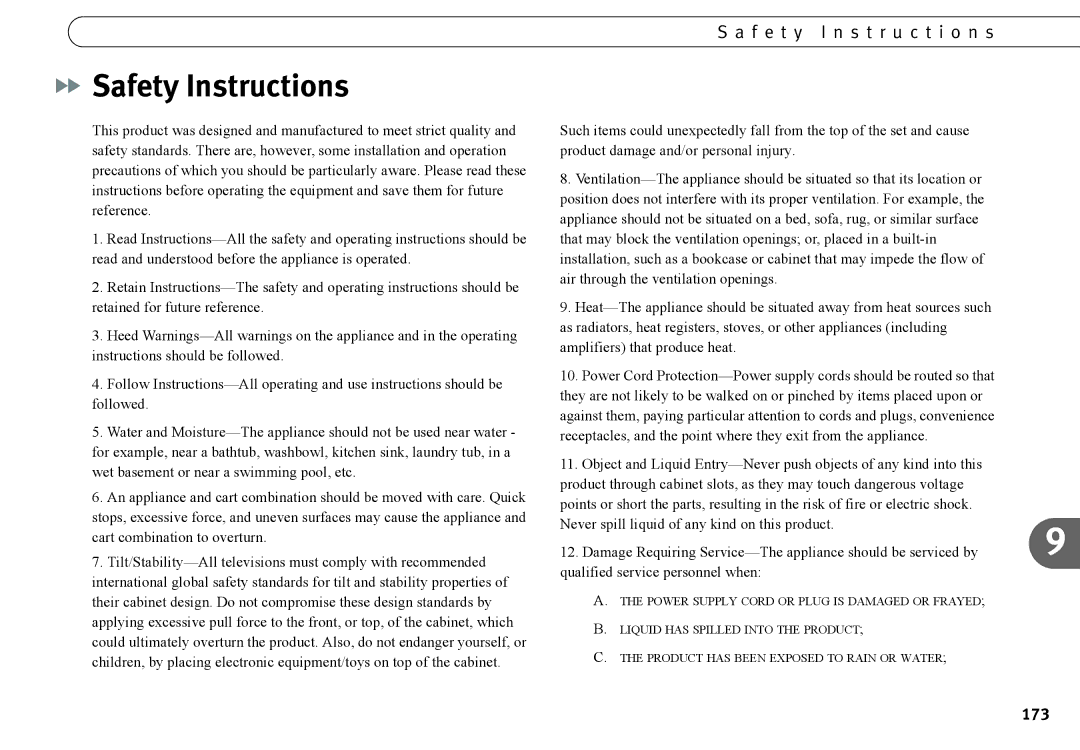 Humax 525p manual Safety Instructions, F e t y I n s t r u c t i o n s 