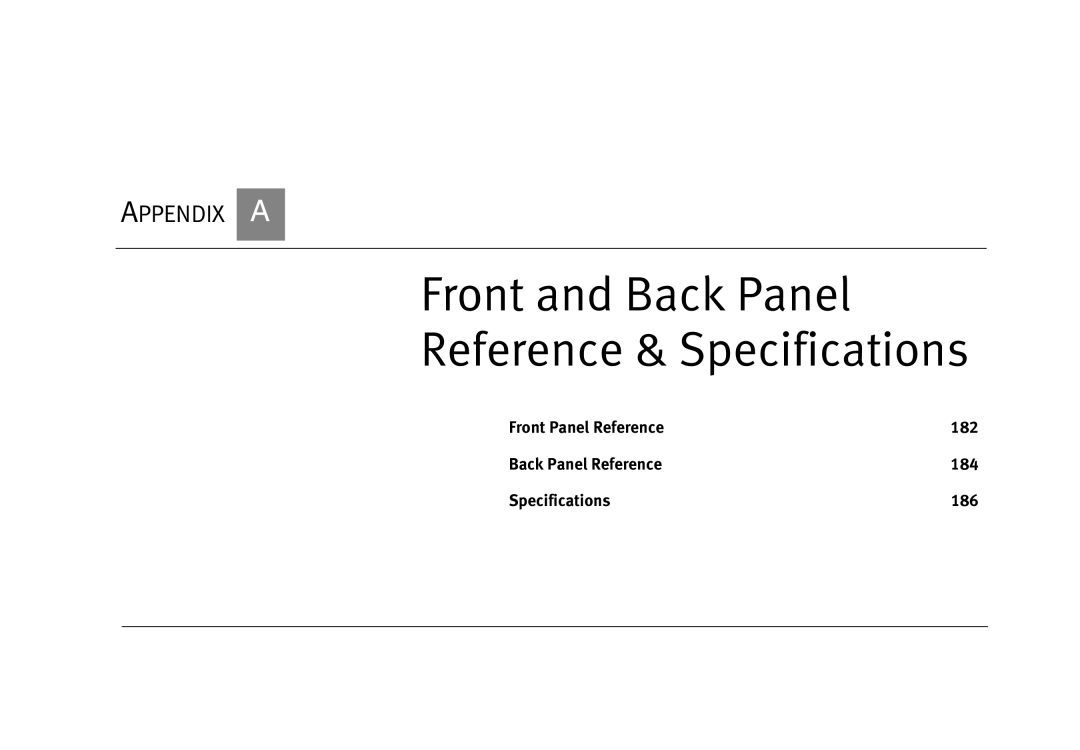 Humax 525p manual Front and Back Panel Reference & Specifications 