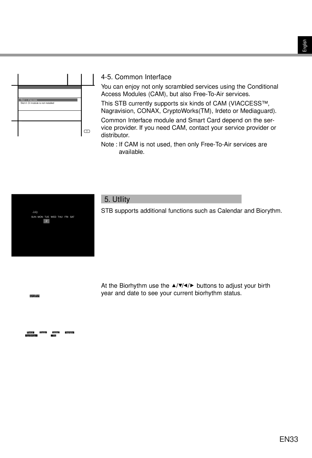 Humax CI-5100T user manual EN33, Common Interface 